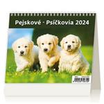 Stolní kalendář 2024 MiniMax - Pejskové/Psíčkovia