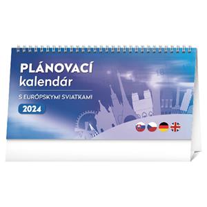 Stolní kalendář 2024 Plánovací s európskymi sviatkami SK