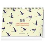 Stolní kalendář 2024 Týdenní plánovací Ptáčci s háčkem