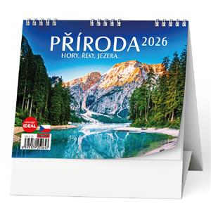 Stolní kalendář 2026 IDEÁL - Příroda, hory, řeky, jezera…