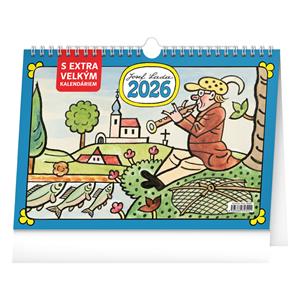 Stolní kalendář 2026 Josef Lada s extra velkým kalendáriem