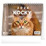Stolní kalendář 2026 Kočky - se jmény koček