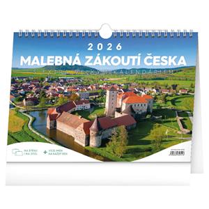 Stolní kalendář 2026 Malebná zákoutí Česka s extra velkým kalendáriem