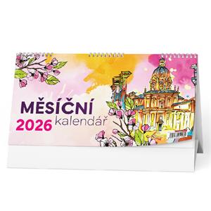 Stolní kalendář 2026 Měsíční kalendář (měsíční kalendárium)