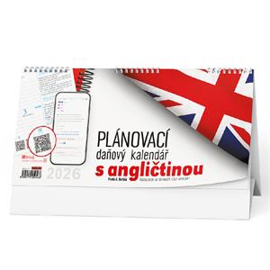 Stolní kalendář 2026 Plánovací daňový kalendář s angličtinou
