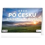Stolní kalendář 2026 Po Česku stezkami Via Czechia