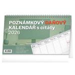 Stolní kalendář 2026 Poznámkový daňový s citáty