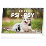 Stolní kalendář 2026 Psi - Psy CZ/SK