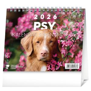 Stolní kalendář 2026 Psy - s menami psov