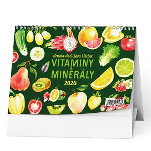 Stolní kalendář 2026 Vitamíny a minerály Renaty Raduše Herber