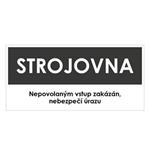 STROJOVNA, šedá, plast 1 mm 190x90 mm