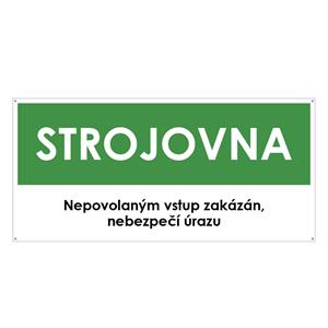 STROJOVNA, zelená, plast s dírami 2 mm 190x90 mm