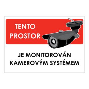 Tento prostor je monitorován kamerovým systémem, samolepka a5