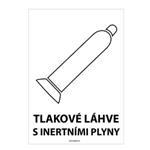 Tlakové láhve s inertními plyny, samolepka a5