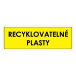 TŘÍDĚNÝ ODPAD - RECYKLOVATELNÉ PLASTY, plast 1 mm 290x100 mm