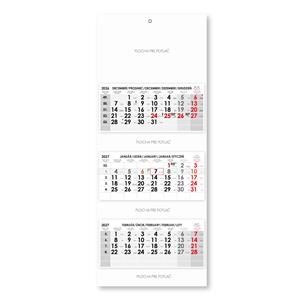 Tříměsíční kalendář Trio skládaný slovenský 2027 - šedý