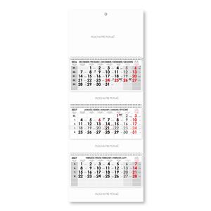 Tříměsíční kalendář Trio skládaný slovenský se spirálou 2027 - šedý