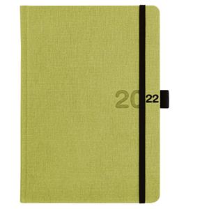 Týdenní diář 2022 Canvas A5 s poznámkami - zelená
