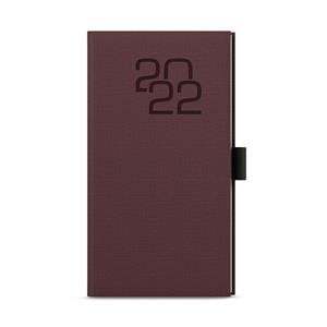 Týdenní diář 2022 Jakub Fabric kapesní - Bordó
