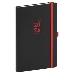 Týdenní diář 2023 A5 Nox - černá/červená