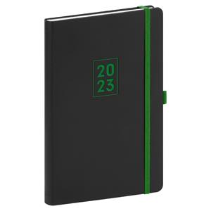 Týdenní diář 2023 A5 Nox - černá/zelená