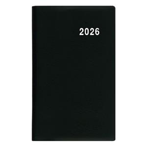 Týdenní diář 2026 Gustav PVC kapesní - černá