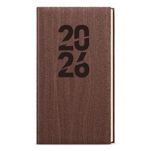 Týdenní diář 2026 Jakub Wood kapesní - hnědá