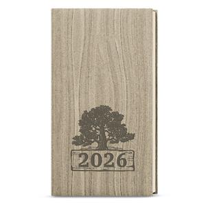 Týdenní diář 2026 Jakub Wood kapesní - světle hnědá