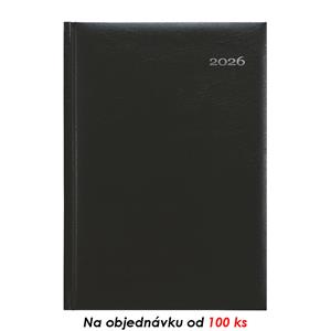 Týdenní diář 2026 Kronos A5 s poznámkami - černá