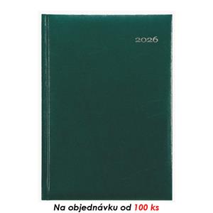 Týdenní diář 2026 Kronos A5 s poznámkami - zelená