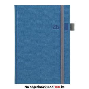 Týdenní diář 2026 slovenský A5 Tweed s poznámkami - modrá