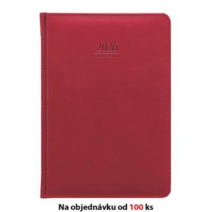 Týdenní diář 2026 slovenský Gemma A5 s poznámkami - červená