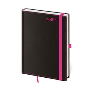 Týdenní diář A5 2022 Black Pink