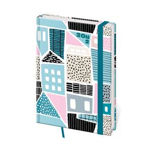 Týdenní diář A5 2022 Vario s gumičkou - Shapes