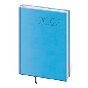 Týdenní diář A5 2023 Print Pop - světle modrá