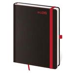 Týdenní diář A5 2026 Black Red