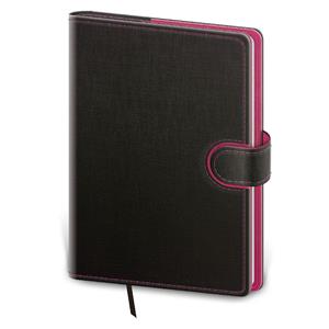 Týdenní diář A5 2026 Flip - antracit/magenta