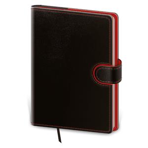 Týdenní diář A5 2026 Flip - černo/červená