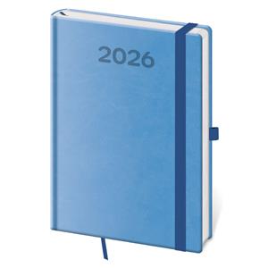 Týdenní diář A5 2026 Print Pop - světle modrá