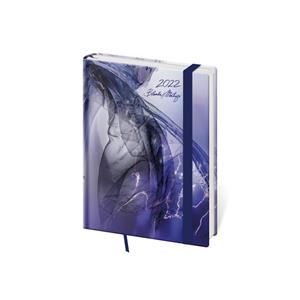Týdenní diář B6 2022 Vario s gumičkou - Matragi Blue