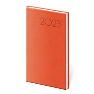 Týdenní kapesní diář 2023 Print Pop - oranžová