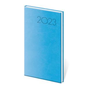 Týdenní kapesní diář 2023 Print Pop - světle modrá