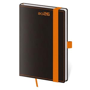 Týdenní kapesní diář 2026 Black Orange