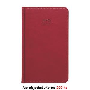 Týdenní kapesní diář 2026 Gemma - červená