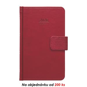 Týdenní kapesní diář 2026 Gemma s poutkem - červená