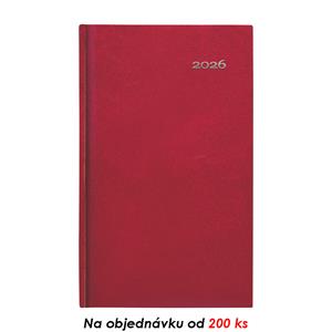 Týdenní kapesní diář 2026 Kronos - červená