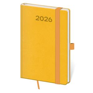 Týdenní kapesní diář 2026 Print Pop - žlutá