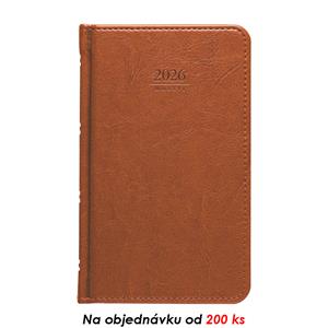 Týdenní kapesní diář 2026 slovenský Kastor - hnědá