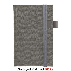 Týdenní kapesní diář 2026 Tweed - šedá