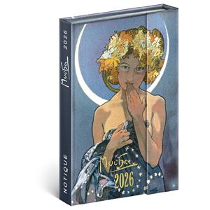 Týdenní magnetický diář 2026 B6 Alfons Mucha
